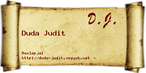 Duda Judit névjegykártya